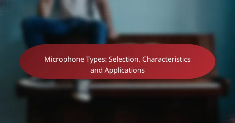 Microphone Types: Selection, Characteristics and Applications